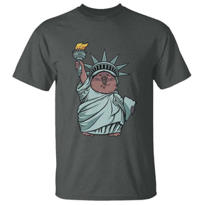 Funny Pesto The Penguin Statue Of Liberty T Shirt TS11 Dark Heather Print Your Wear