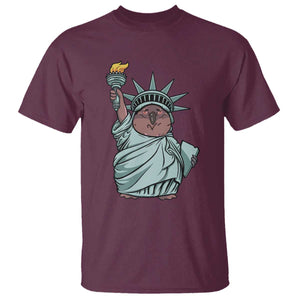 Funny Pesto The Penguin Statue Of Liberty T Shirt TS11 Maroon Print Your Wear