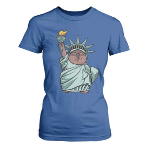 Funny Pesto The Penguin Statue Of Liberty T Shirt For Women TS11 Royal Blue Print Your Wear
