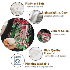 Funny Christmas Season Throw Blanket Switch Red And Green Skeleton Hand TS11 Print Your Wear