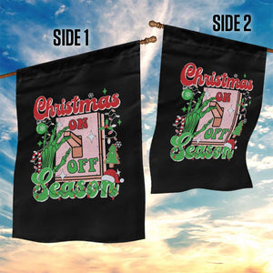 Funny Christmas Season Garden Flag Switch Red And Green Skeleton Hand TS11 Print Your Wear