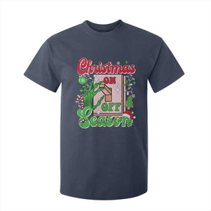 Funny Christmas Season T Shirt For Kid Switch Red And Green Skeleton Hand TS11 Navy Print Your Wear