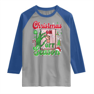 Funny Christmas Season Raglan Shirt Switch Red And Green Skeleton Hand TS11 Sport Gray Royal Print Your Wear