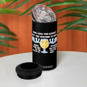 Funny Christmas Vacation Eggnog 4 in 1 Can Cooler Tumbler Can I Refill Your Eggnogs Get You Something To Eat Xmas Movie - Print Your Wear