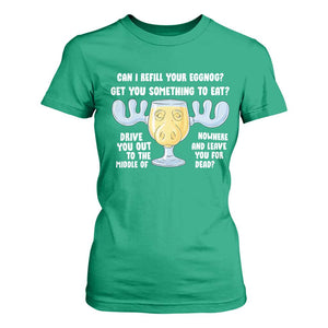 Funny Christmas Vacation Eggnog T Shirt For Women Can I Refill Your Eggnogs Get You Something To Eat Xmas Movie TS11 Irish Green Print Your Wear