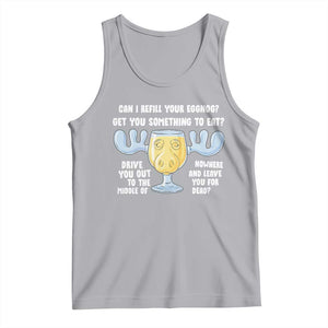 Funny Christmas Vacation Eggnog Tank Top Can I Refill Your Eggnogs Get You Something To Eat Xmas Movie TS11 Athletic Heather Print Your Wear