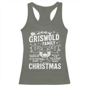 Funny Christmas Vacation Eggnog Racerback Tank Top Griswold Family Can I Refill Your Eggnogs Xmas Movie TS11 Military Green Print Your Wear