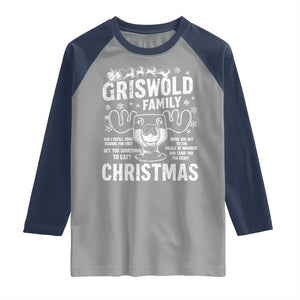 Funny Christmas Vacation Eggnog Raglan Shirt Griswold Family Can I Refill Your Eggnogs Xmas Movie TS11 Sport Gray Navy Print Your Wear