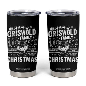 Funny Christmas Vacation Eggnog Tumbler Cup Griswold Family Can I Refill Your Eggnogs Xmas Movie TS11 Black Print Your Wear