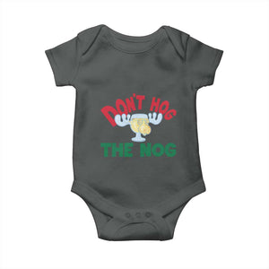 Funny Dont Hog The Nog Christmas Movie Baby Onesie Xmas Vacation Eggnog Moose TS11 Dark Heather Print Your Wear