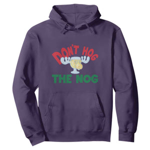 Funny Dont Hog The Nog Christmas Movie Hoodie Xmas Vacation Eggnog Moose - Print Your Wear