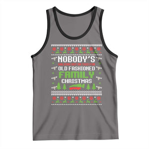 Funny Christmas Vacation Movie Tank Top Nobodys Walking Out On This Fun Old Fashioned Family Christmas TS11 Deep Heather Black Print Your Wear