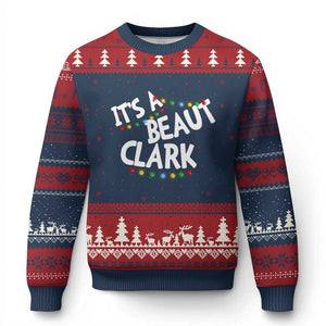 Funny Xmas Movie Its A Beaut Clark Ugly Christmas Sweater Christmas Vacation Holiday Lights TS11 Navy Red Print Your Wear