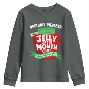 Funny Christmas Vacation Movie Youth Sweatshirt Official Member Jelly Of The Month Club TS11 Dark Heather Print Your Wear