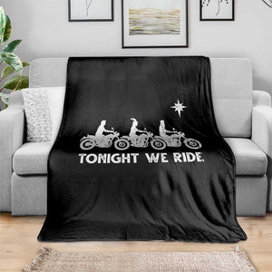 Funny Christmas Christian Biker Throw Blanket Tonight We Ride Three Wise Men Faith Xmas Motorbikes TS11 Print Your Wear