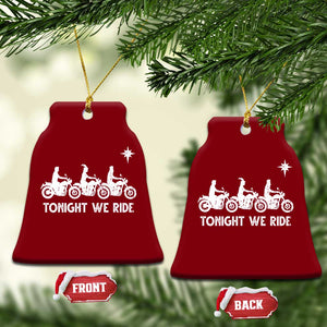 Funny Christmas Christian Biker Ceramic Ornament Tonight We Ride Three Wise Men Faith Xmas Motorbikes TS11 Print Your Wear