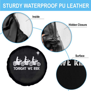 Funny Christmas Christian Biker Spare Tire Cover Tonight We Ride Three Wise Men Faith Xmas Motorbikes TS11 Print Your Wear