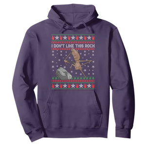 Funny Marcus The Worm Christmas Hoodie I Dont Like This Rock Xmas Meme TS11 Purple Print Your Wear