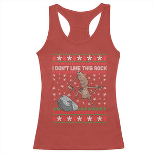 Funny Marcus The Worm Christmas Racerback Tank Top I Dont Like This Rock Xmas Meme TS11 Red Print Your Wear