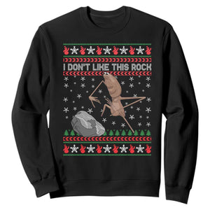 Funny Marcus The Worm Christmas Sweatshirt I Dont Like This Rock Xmas Meme TS11 Black Print Your Wear