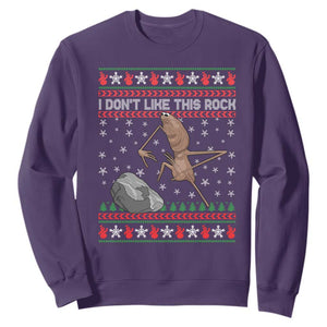 Funny Marcus The Worm Christmas Sweatshirt I Dont Like This Rock Xmas Meme TS11 Purple Print Your Wear