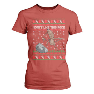 Funny Marcus The Worm Christmas T Shirt For Women I Dont Like This Rock Xmas Meme TS11 Red Print Your Wear