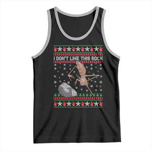Funny Marcus The Worm Christmas Tank Top I Dont Like This Rock Xmas Meme TS11 Black Athletic Heather Print Your Wear