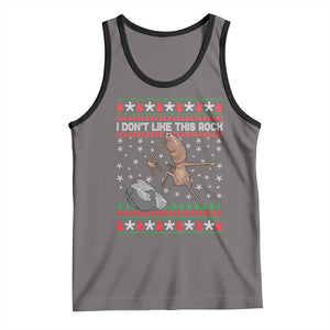 Funny Marcus The Worm Christmas Tank Top I Dont Like This Rock Xmas Meme TS11 Deep Heather Black Print Your Wear