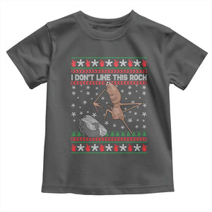 Funny Marcus The Worm Christmas Toddler T Shirt I Dont Like This Rock Xmas Meme TS11 Dark Heather Print Your Wear