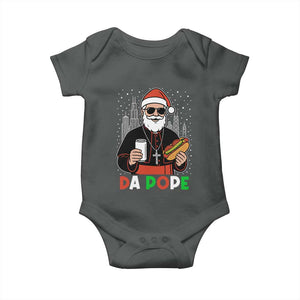 Pope Leo XIV Christmas Baby Onesie Cardinal Robert Prevost Santa Chicago TS11 Dark Heather Print Your Wear