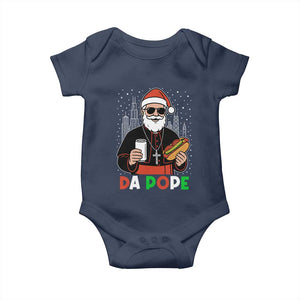 Pope Leo XIV Christmas Baby Onesie Cardinal Robert Prevost Santa Chicago TS11 Navy Print Your Wear