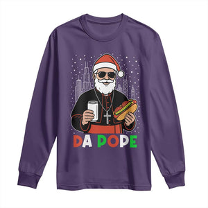 Pope Leo XIV Christmas Long Sleeve Shirt Cardinal Robert Prevost Santa Chicago TS11 Purple Print Your Wear