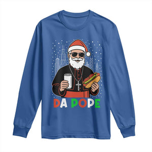Pope Leo XIV Christmas Long Sleeve Shirt Cardinal Robert Prevost Santa Chicago TS11 Royal Blue Print Your Wear
