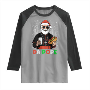 Pope Leo XIV Christmas Raglan Shirt Cardinal Robert Prevost Santa Chicago TS11 Sport Gray Black Print Your Wear