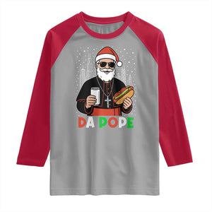 Pope Leo XIV Christmas Raglan Shirt Cardinal Robert Prevost Santa Chicago TS11 Sport Gray Red Print Your Wear