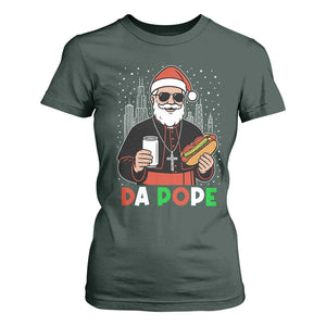 Pope Leo XIV Christmas T Shirt For Women Cardinal Robert Prevost Santa Chicago TS11 Dark Forest Green Print Your Wear