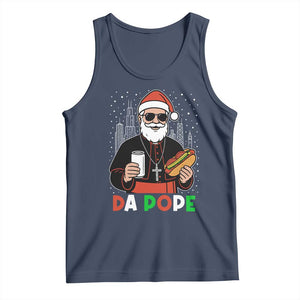 Pope Leo XIV Christmas Tank Top Cardinal Robert Prevost Santa Chicago TS11 Navy Print Your Wear