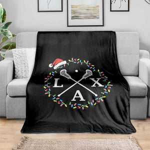 Funny Christmas Lacrosse Lax Stick Santa Hat Throw Blanket TS11 Print Your Wear
