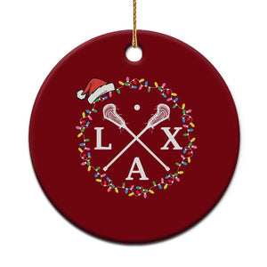 Funny Christmas Lacrosse Lax Stick Santa Hat Ceramic Ornament TS11 1pc Red Print Your Wear