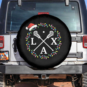 Funny Christmas Lacrosse Lax Stick Santa Hat Spare Tire Cover TS11 No hole Black Print Your Wear
