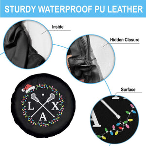 Funny Christmas Lacrosse Lax Stick Santa Hat Spare Tire Cover TS11 Print Your Wear