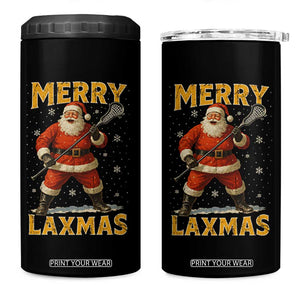 Funny Christmas Lacrosse 4 in 1 Can Cooler Tumbler Merry Laxmas Santa Lax Player TS11 One Size: 16 oz Black Print Your Wear