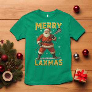 Funny Christmas Lacrosse T Shirt Merry Laxmas Santa Lax Player TS11 Irish Green Print Your Wear