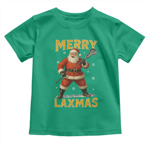 Funny Christmas Lacrosse Toddler T Shirt Merry Laxmas Santa Lax Player TS11 Irish Green Print Your Wear