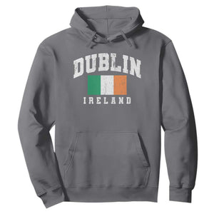 Dublin Ireland Flag Irish Retro Throwback Sports Design Hoodie TS11 Charcoal Print Your Wear
