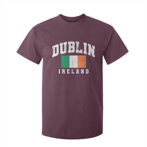 Dublin Ireland Flag Irish Retro Throwback Sports Design T Shirt For Kid TS11 Maroon Print Your Wear