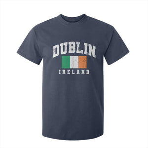 Dublin Ireland Flag Irish Retro Throwback Sports Design T Shirt For Kid TS11 Navy Print Your Wear