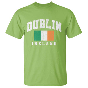 Dublin Ireland Flag Irish Retro Throwback Sports Design T Shirt TS11 Lime Print Your Wear