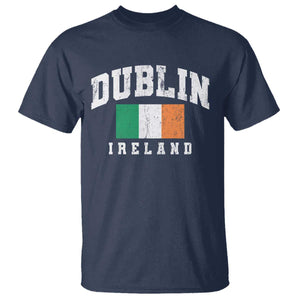 Dublin Ireland Flag Irish Retro Throwback Sports Design T Shirt TS11 Navy Print Your Wear