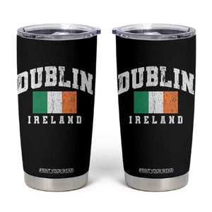 Dublin Ireland Flag Irish Retro Throwback Sports Design Tumbler Cup TS11 Black Print Your Wear